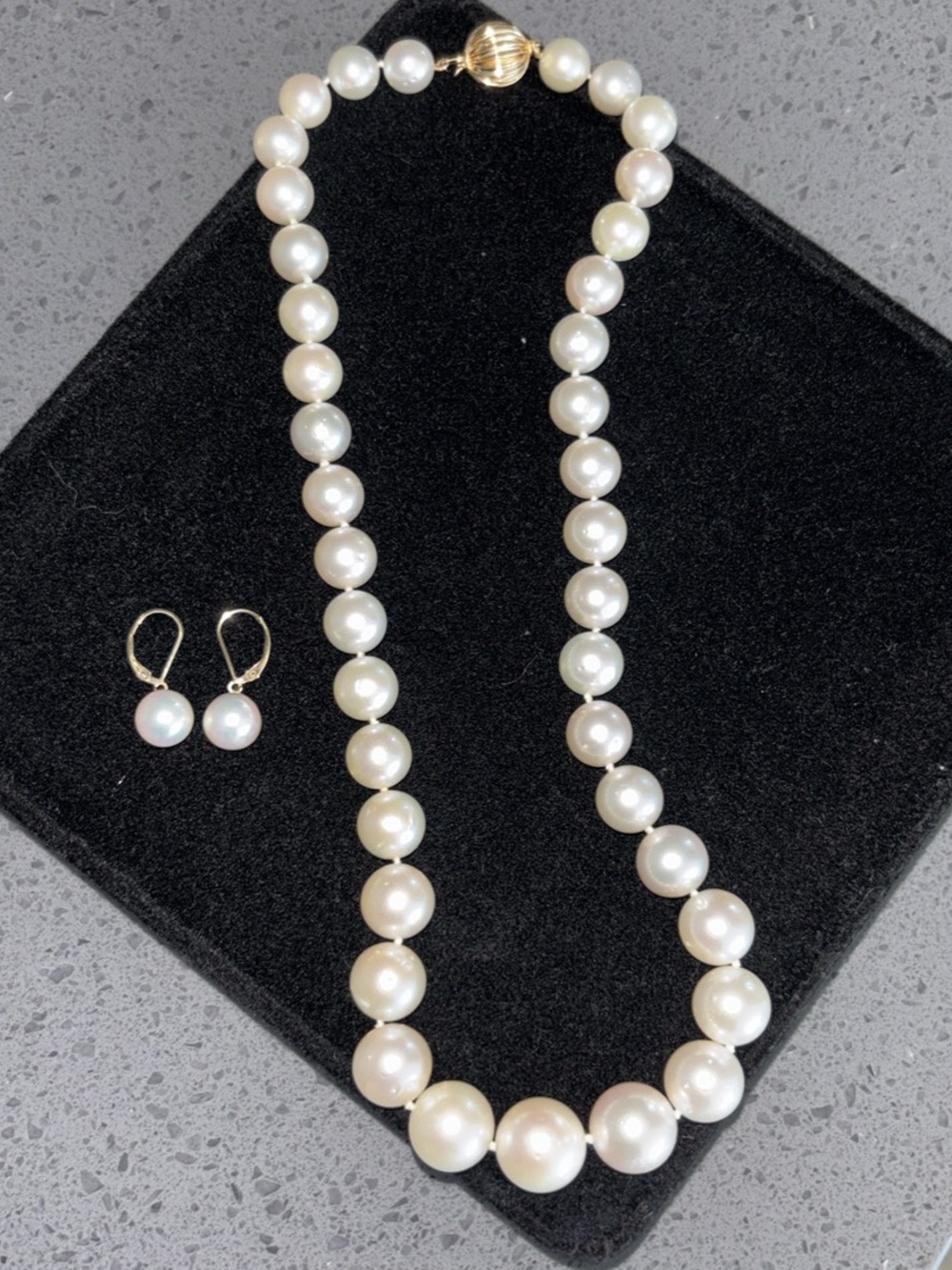 South Sea Pearl Necklace and Earrings Set